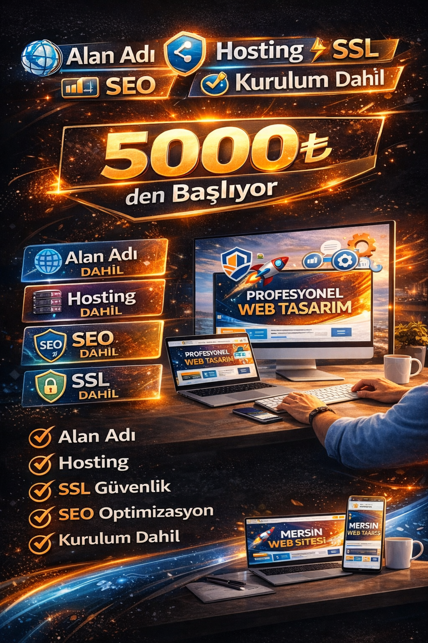 5000 TL başlayan premium web tasarım kampanya görseli
